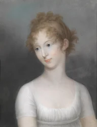 Portrait of Elena Pavlovna in White Dress